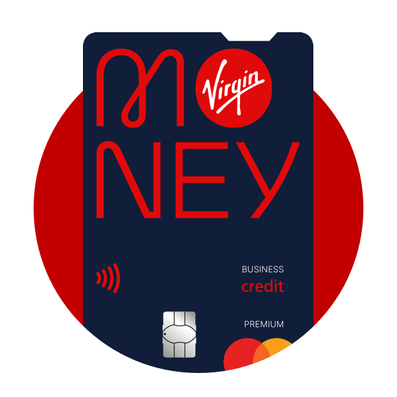 Virgin Money Credit Card against red background